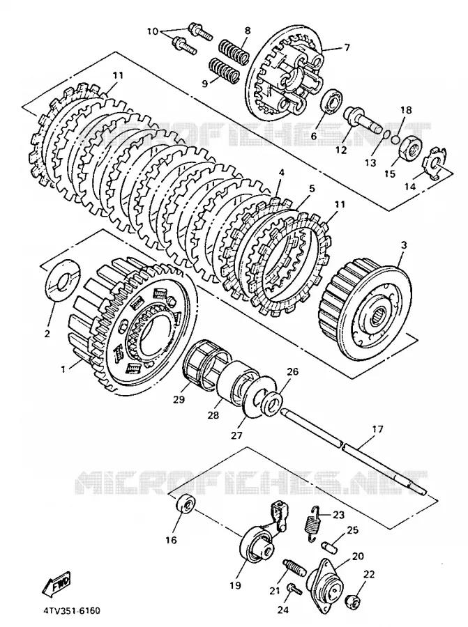 STARTMOTOR KOPPELINGS Yamaha MOTO 600 1997 THUNDERCAT  YZF600R