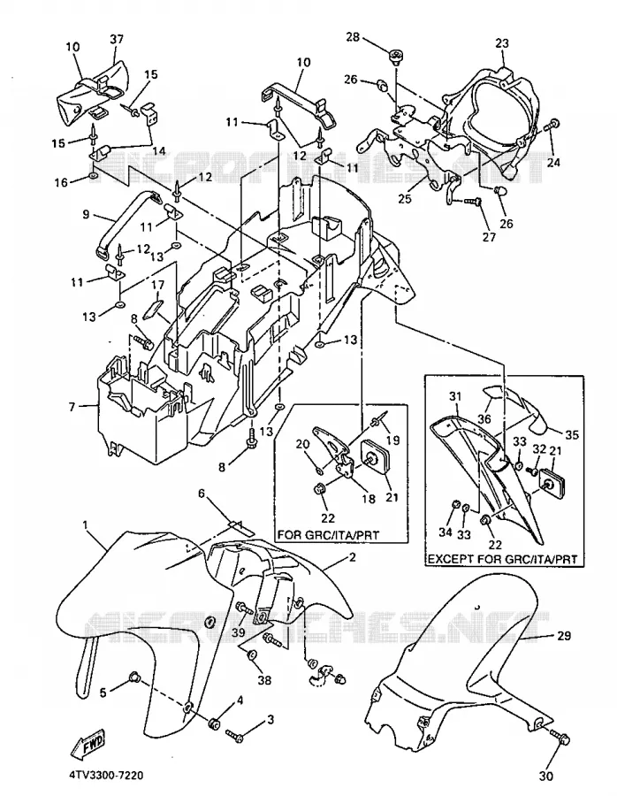 SPATBORD Yamaha MOTO 600 1997 THUNDERCAT  YZF600R