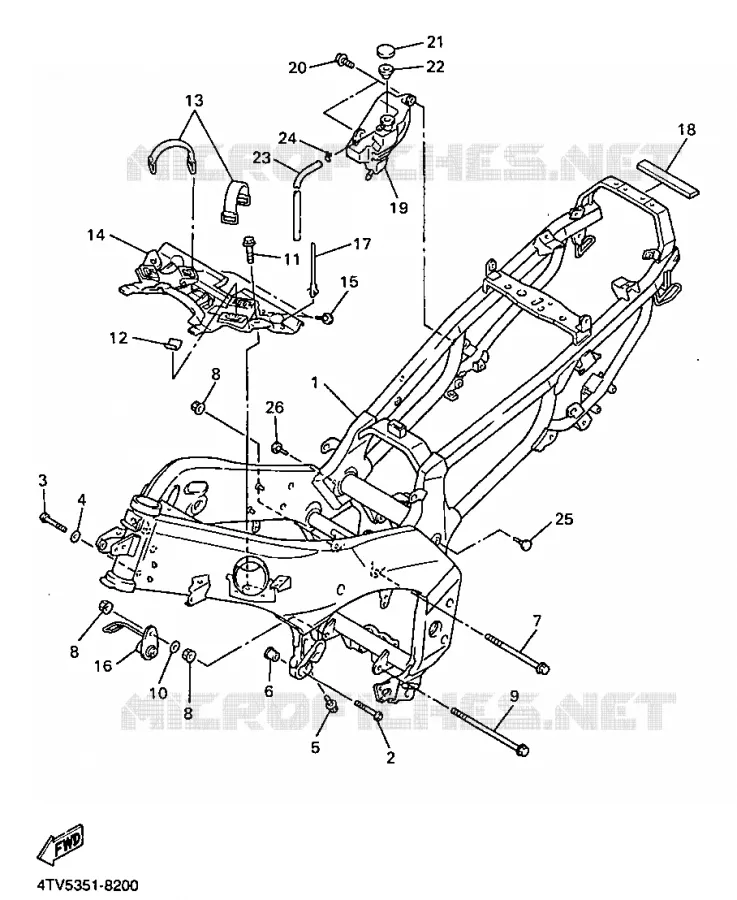 FRAME Yamaha MOTO 600 1998 THUNDERCAT  YZF600R