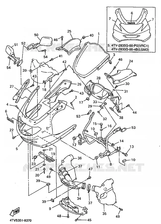 KAP 1 Yamaha MOTO 600 1998 THUNDERCAT  YZF600R