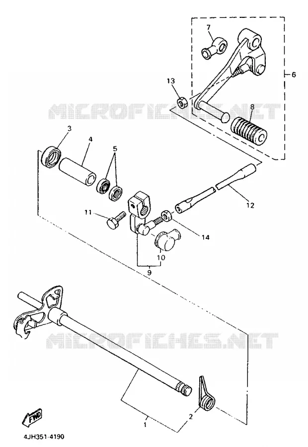 SCHAKEL STANG / PEDAAL Yamaha MOTO 600 1998 THUNDERCAT  YZF600R