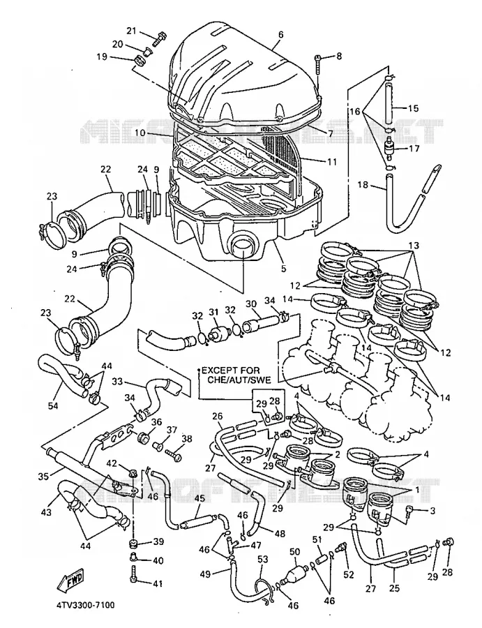 INLAAT Yamaha MOTO 600 1998 THUNDERCAT  YZF600R