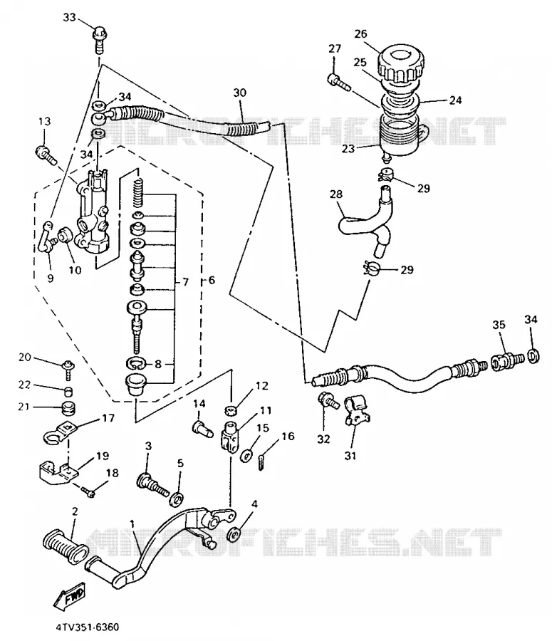 REMPOMP ACHTER Yamaha MOTO 600 1998 THUNDERCAT  YZF600R
