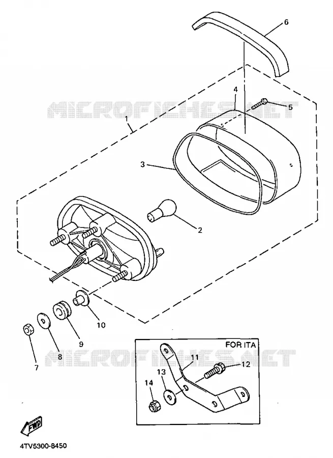 ACHTERLICHT Yamaha MOTO 600 1998 THUNDERCAT  YZF600R