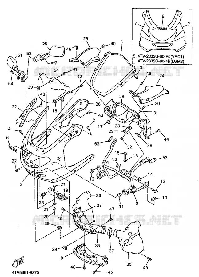 KAP 1 Yamaha MOTO 600 1998 THUNDERCAT  YZF600R