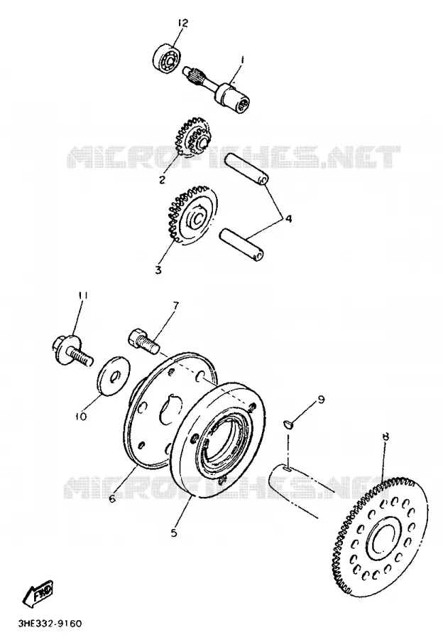 STARTMOTOR KOPPELINGS Yamaha MOTO 600 1998 THUNDERCAT  YZF600R