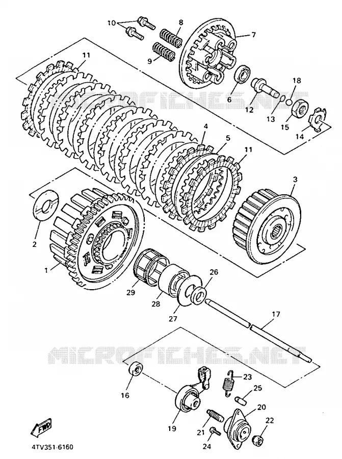 STARTMOTOR KOPPELINGS Yamaha MOTO 600 1998 THUNDERCAT  YZF600R