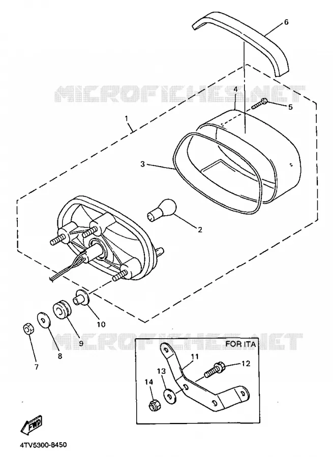 ACHTERLICHT Yamaha MOTO 600 1998 THUNDERCAT  YZF600R