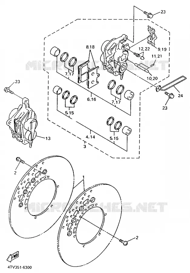 REMKLAUW VOOR Yamaha MOTO 600 1998 THUNDERCAT  YZF600R