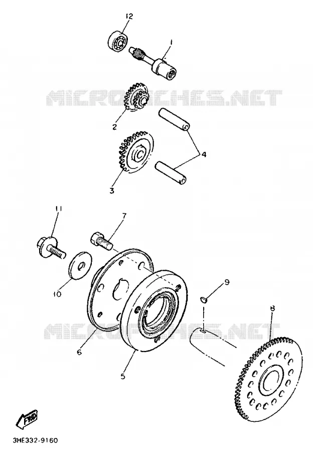 STARTMOTOR KOPPELINGS Yamaha MOTO 600 1998 THUNDERCAT  YZF600R