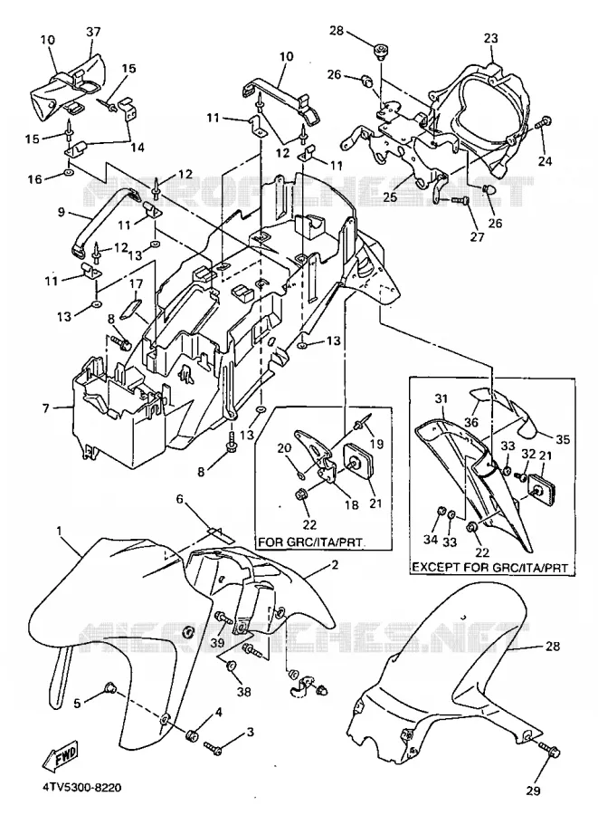 SPATBORD Yamaha MOTO 600 1998 THUNDERCAT  YZF600R