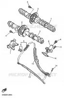 NOKKENAS / KETTING voor Yamaha YZF750R 1993