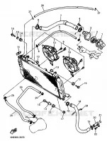 RADIATEUR / SLANG voor Yamaha YZF750R 1993