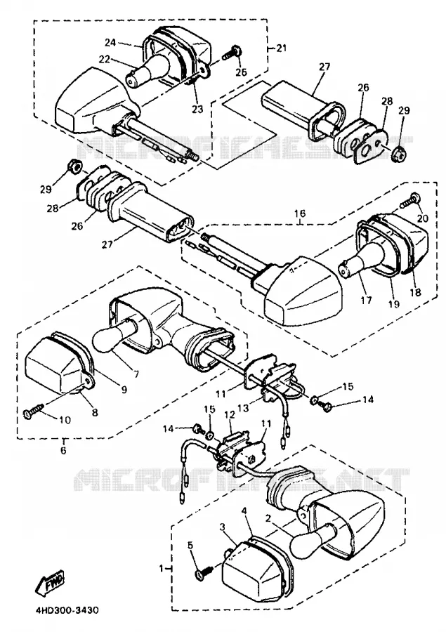 KNIPPERLICHT Yamaha MOTO 750 1993 YZF  YZF750R