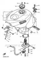 BENZINE TANK voor Yamaha YZF750R 1993
