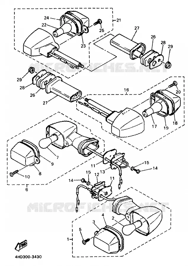 KNIPPERLICHT Yamaha MOTO 750 1994 YZF  YZF750R