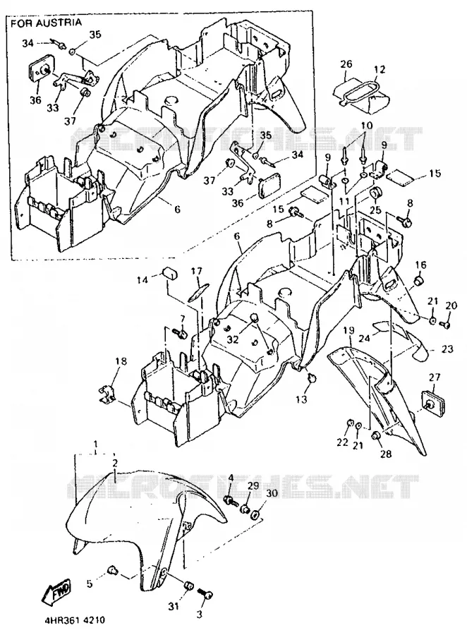 SPATBORD Yamaha MOTO 750 1994 YZF  YZF750R