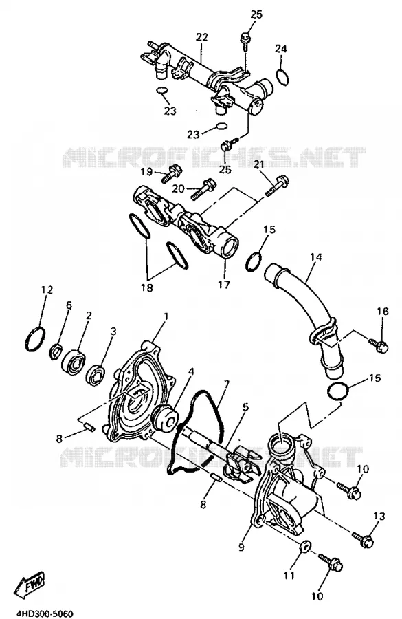 WATERPOMP Yamaha MOTO 750 1995 YZF  YZF750R