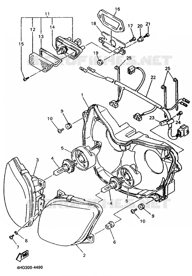 ALTERNATIEF KOPLAMP Yamaha MOTO 750 1996 YZF  YZF750R