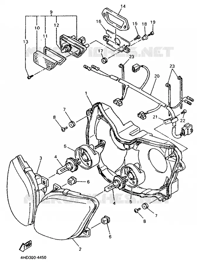 ALTERNATIEF KOPLAMP Yamaha MOTO 750 1996 YZF  YZF750R