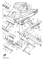 ACHTERBRUG voor Yamaha YZF750SP 1993