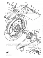 ACHTERWIEL voor Yamaha YZF750SP 1993