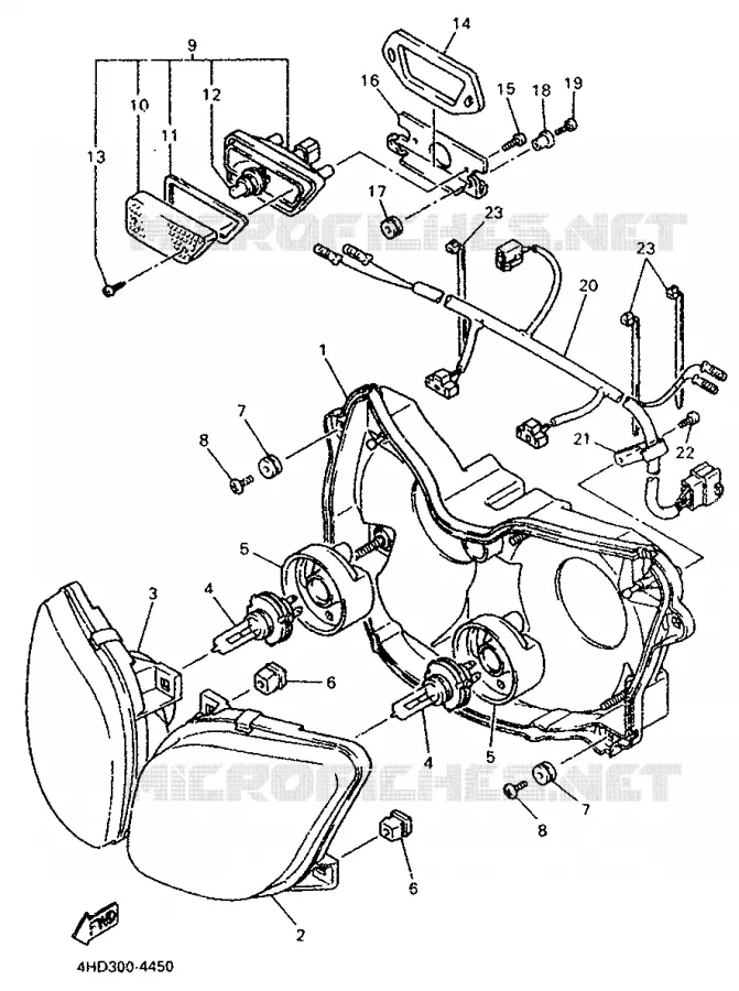 ALTERNATIEF KOPLAMP - FOR NETHERLANDS Yamaha MOTO 750 1994 YZF  YZF750SP