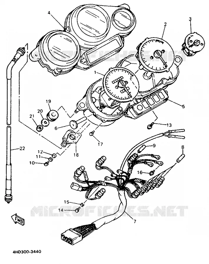 ALTERNATIEF TELLER - FOR ENGLAND / IRELAND Yamaha MOTO 750 1994 YZF  YZF750SP