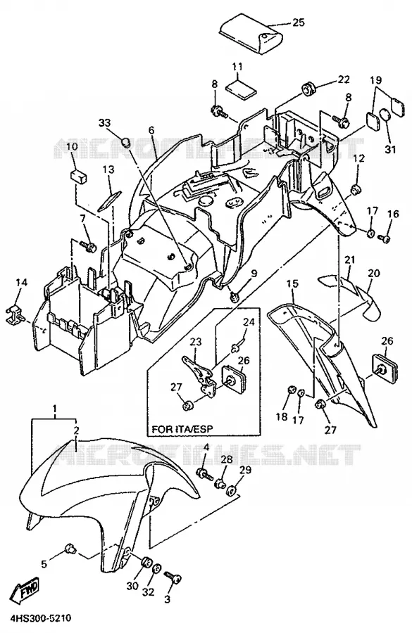 SPATBORD Yamaha MOTO 750 1995 YZF  YZF750SP