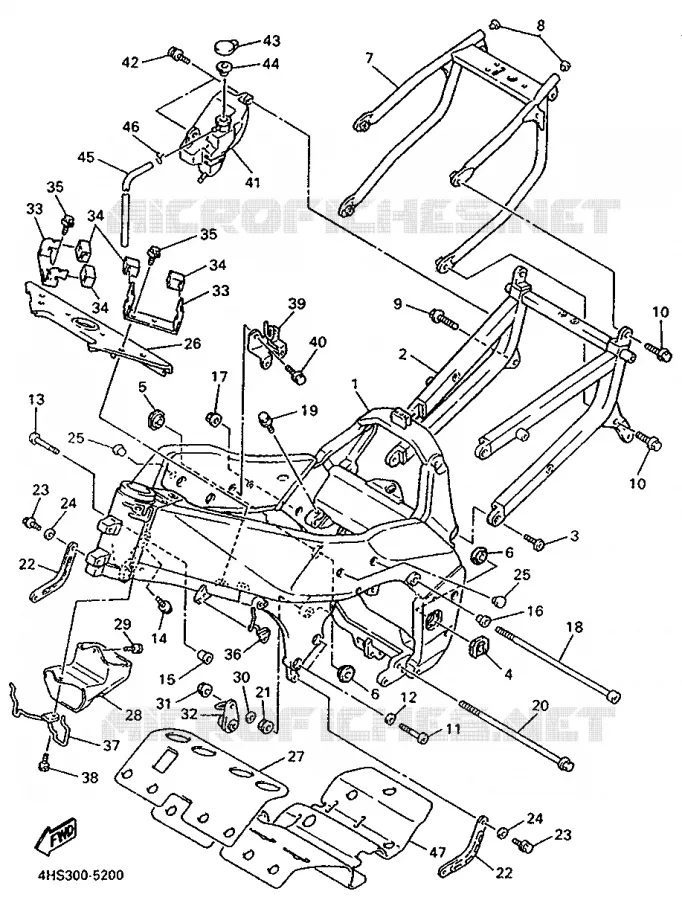 FRAME Yamaha MOTO 750 1996 YZF  YZF750SP