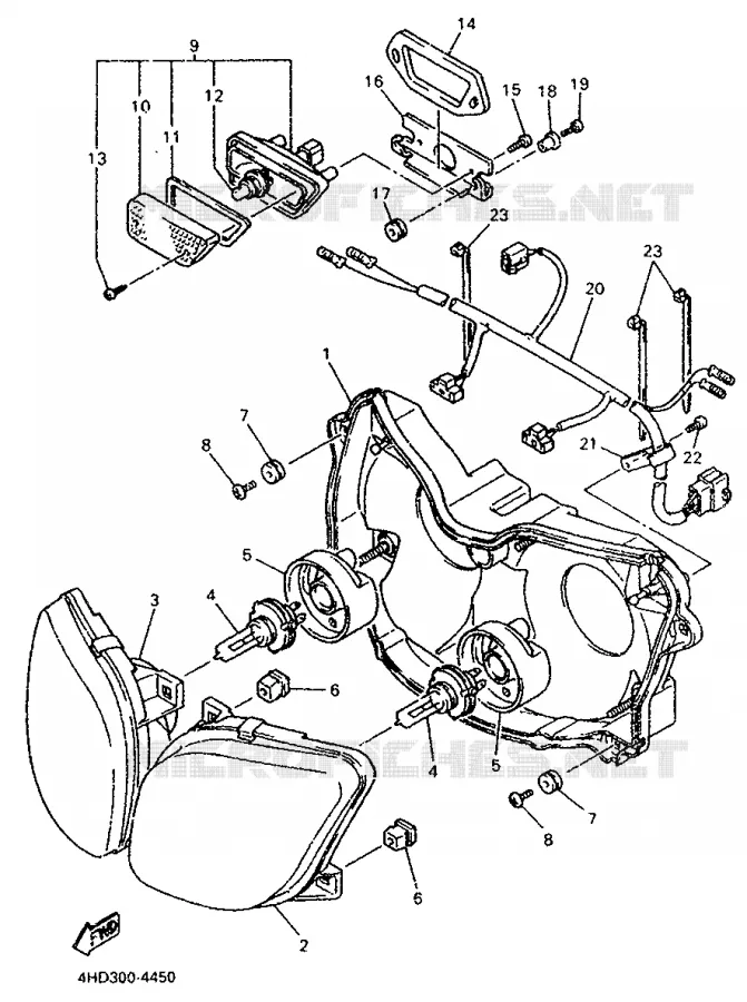 ALTERNATIEF KOPLAMP - FOR NETHERLANDS Yamaha MOTO 750 1996 YZF  YZF750SP
