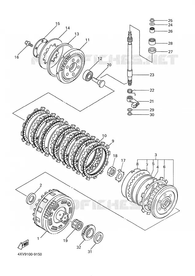 STARTMOTOR KOPPELINGS Yamaha MOTO 1000 1999 R1  YZF-R1