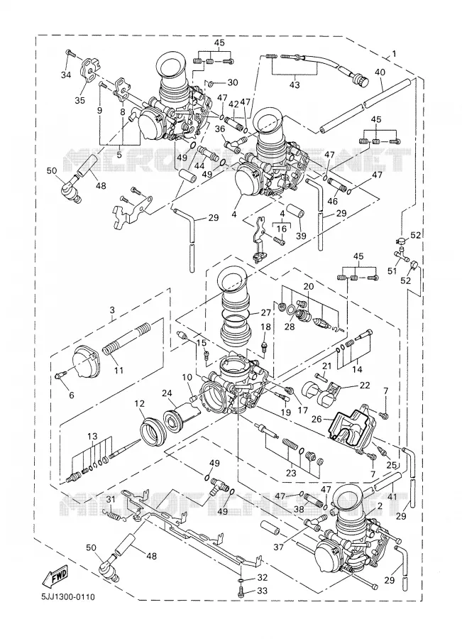 CARBURATEUR  Yamaha MOTO 1000 2000 R1  YZF-R1