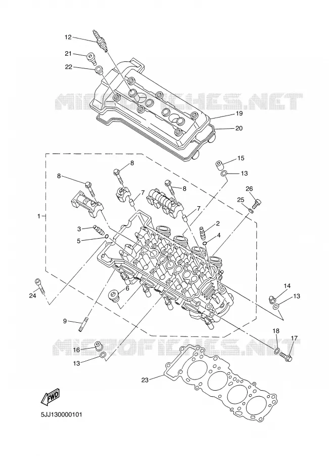 CILINDER Yamaha MOTO 1000 2001 R1  YZF-R1