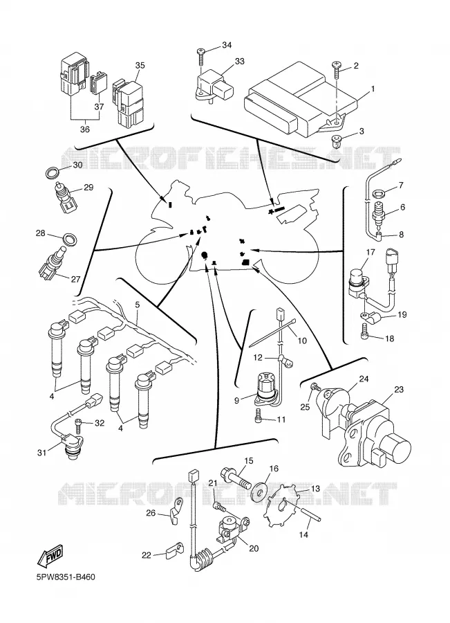 ELECTRISCH 1 Yamaha MOTO 1000 2003 R1  YZF-R1