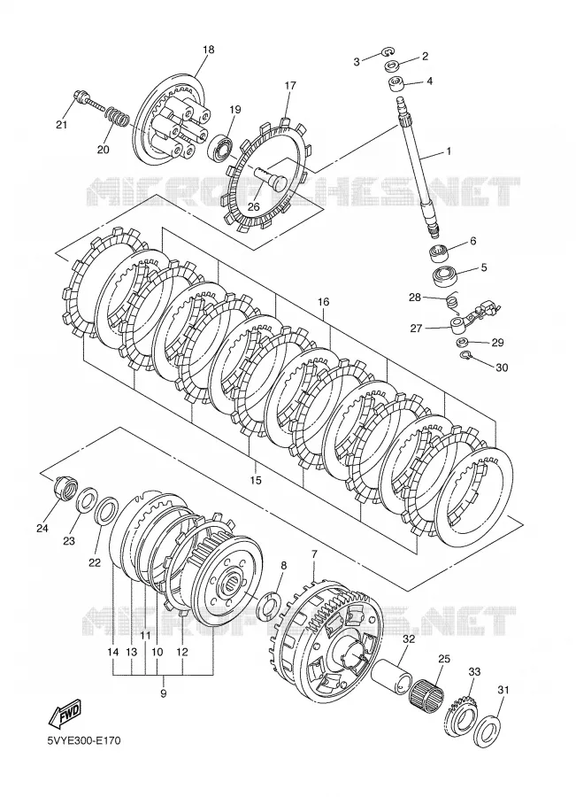 STARTMOTOR KOPPELINGS Yamaha MOTO 1000 2006 R1  YZF-R1