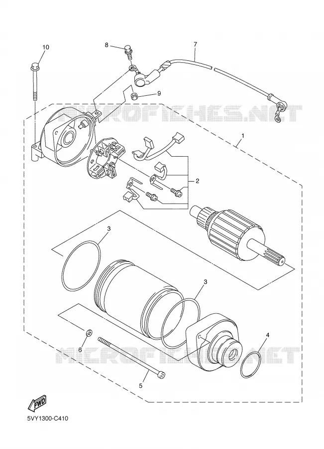 STARTMOTOR Yamaha MOTO 1000 2006 R1  YZF-R1