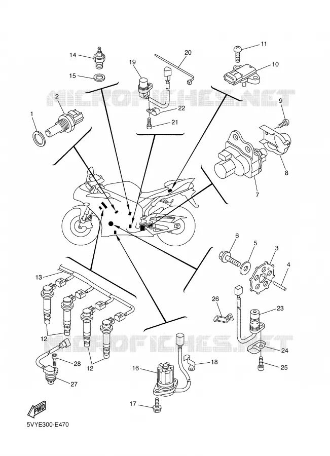 ELECTRISCH 1 Yamaha MOTO 1000 2006 R1  YZF-R1