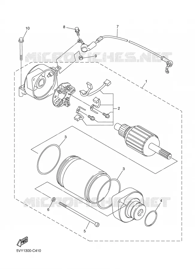 STARTMOTOR Yamaha MOTO 1000 2006 R1  YZF-R1