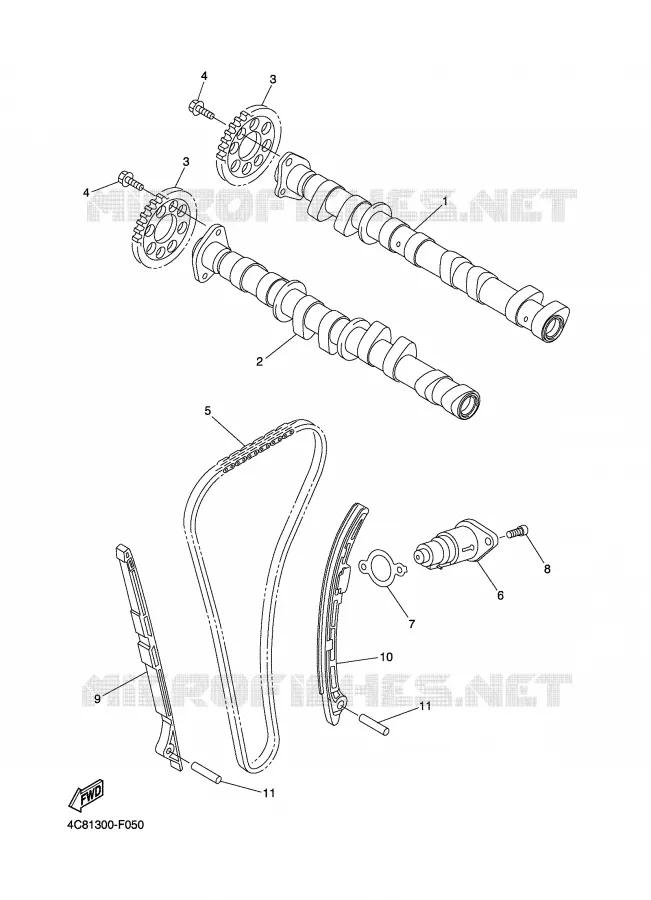 NOKKENAS / KETTING Yamaha MOTO 1000 2007 R1  YZF-R1