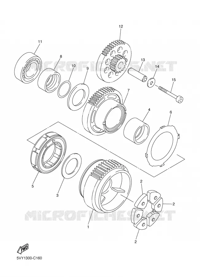 STARTMOTOR Yamaha MOTO 1000 2007 R1  YZF-R1