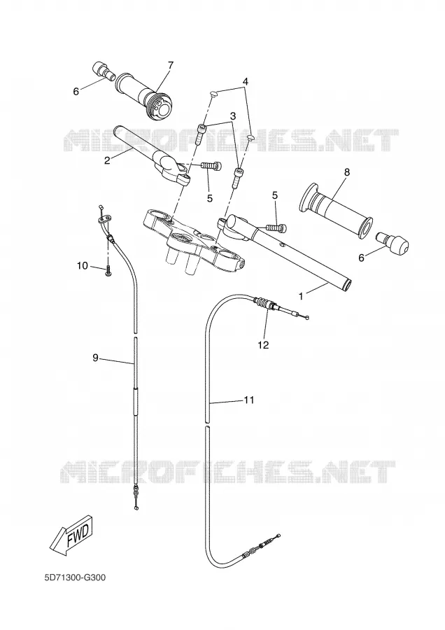STUUR / KABEL Yamaha MOTO 125 2008 R125  YZF-R125