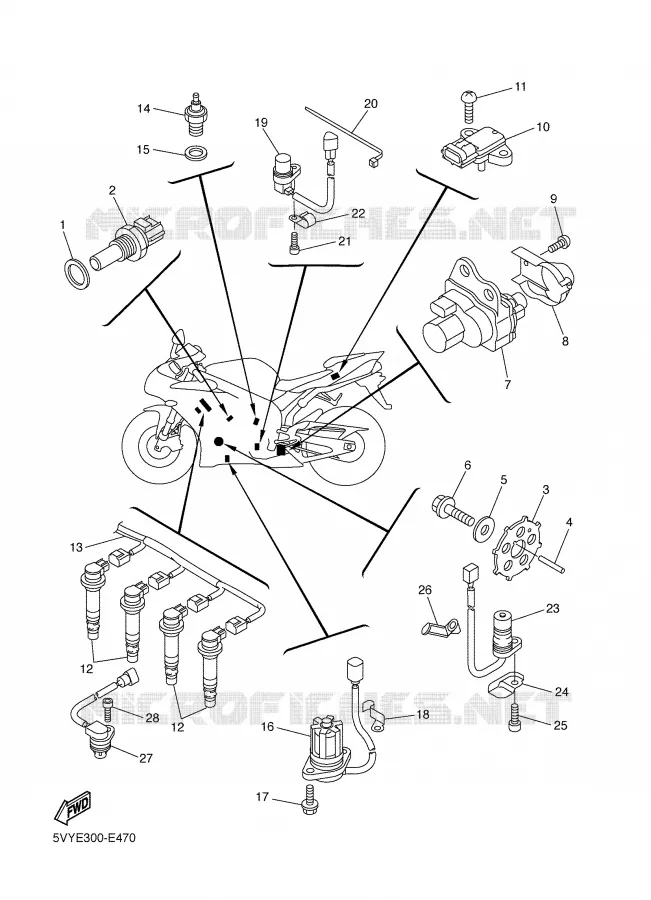 ELECTRISCH 1 Yamaha MOTO 1000 2006 R1  YZF-R1S