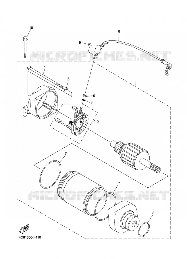 STARTMOTOR Yamaha MOTO 1000 2007 R1  YZF-R1W