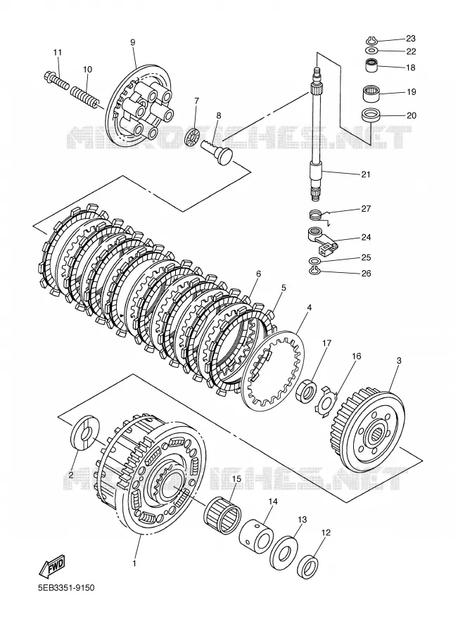 STARTMOTOR KOPPELINGS Yamaha MOTO 600 1999 R6  YZF-R6