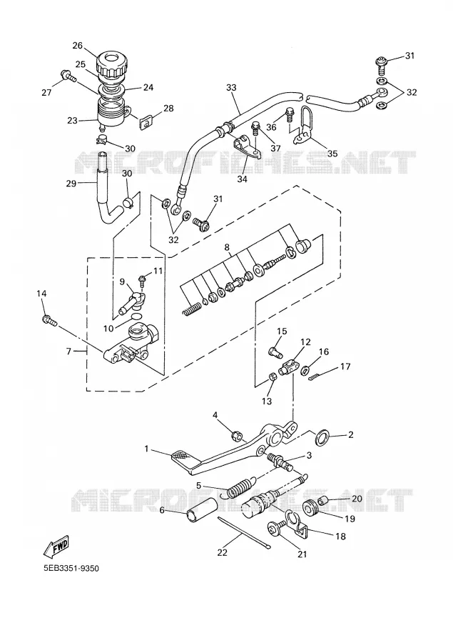 REMPOMP ACHTER Yamaha MOTO 600 1999 R6  YZF-R6