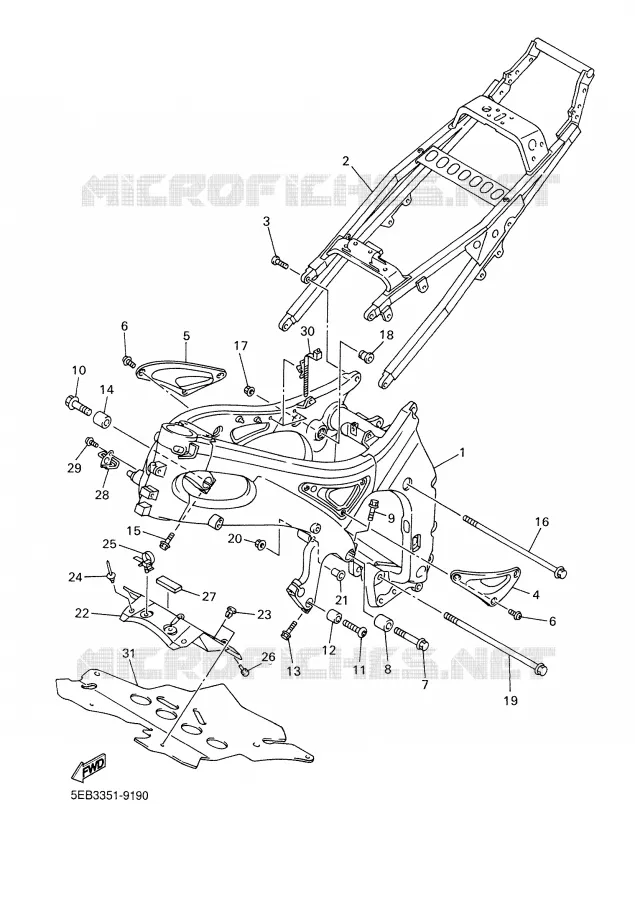 FRAME Yamaha MOTO 600 2000 R6  YZF-R6