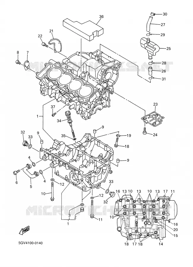 CARTERDELEN Yamaha MOTO 600 2000 R6  YZF-R6
