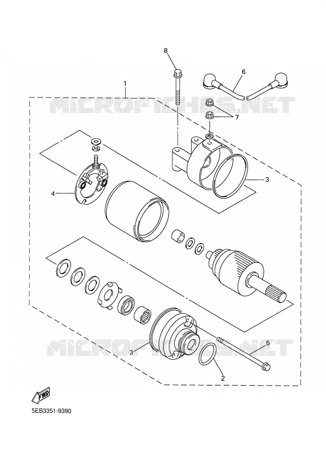 STARTMOTOR Yamaha MOTO 600 2000 R6  YZF-R6