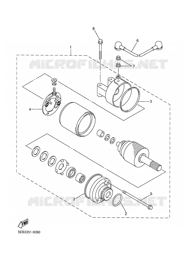 STARTMOTOR Yamaha MOTO 600 2002 R6  YZF-R6
